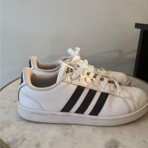 Adidas Men/Women White and Black Sneakers